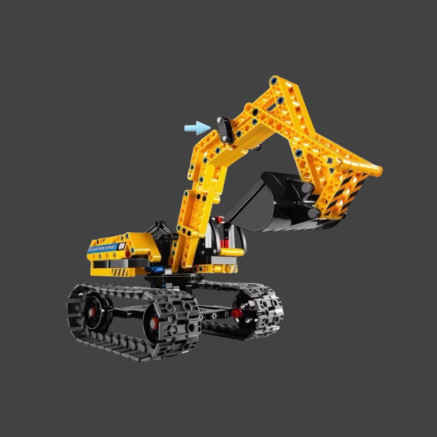 STEM Construction excavator + robot brick building blocks set - 410 pcs