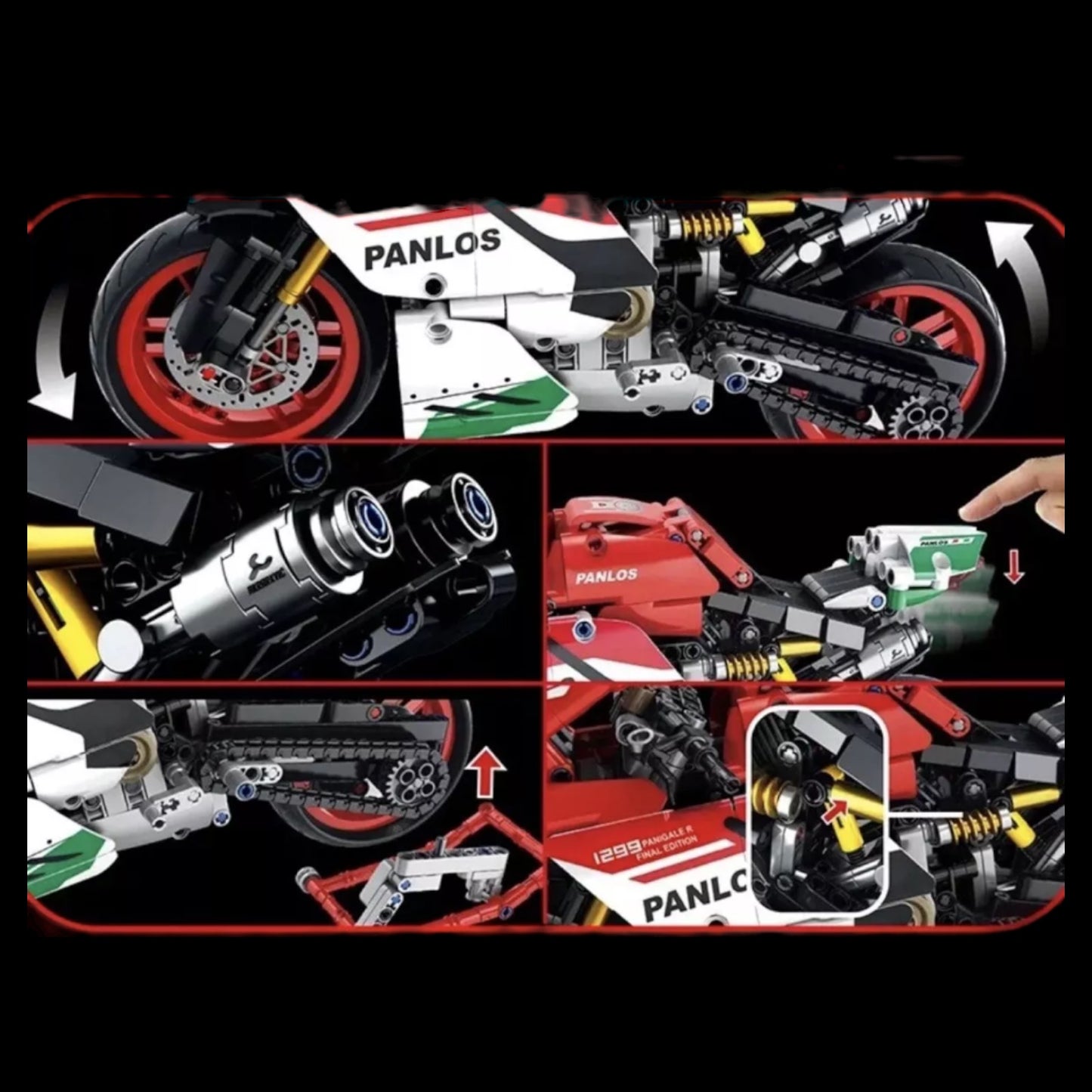 Panlos Bricks Ducati Panigale 1299 - (Model No 672001) - 803 pcs