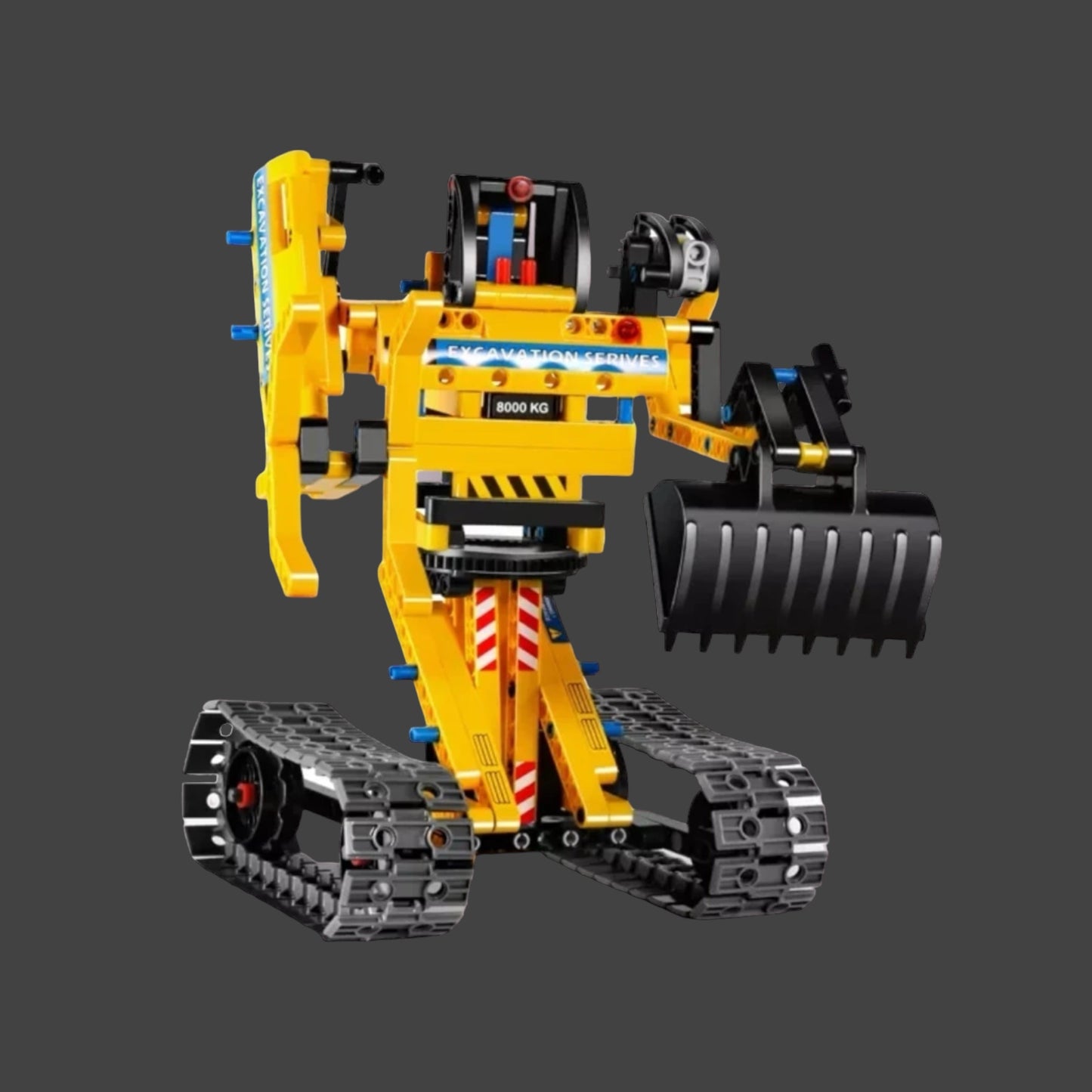 STEM Construction excavator + robot brick building blocks set - 410 pcs