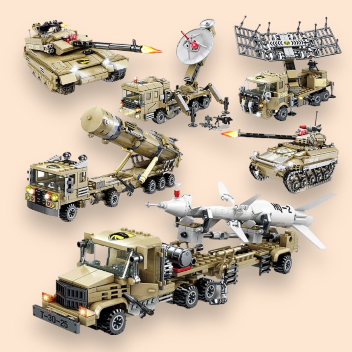 Kazi 'Military Power' Ground to Air Missile truck - KY84077 341pcs