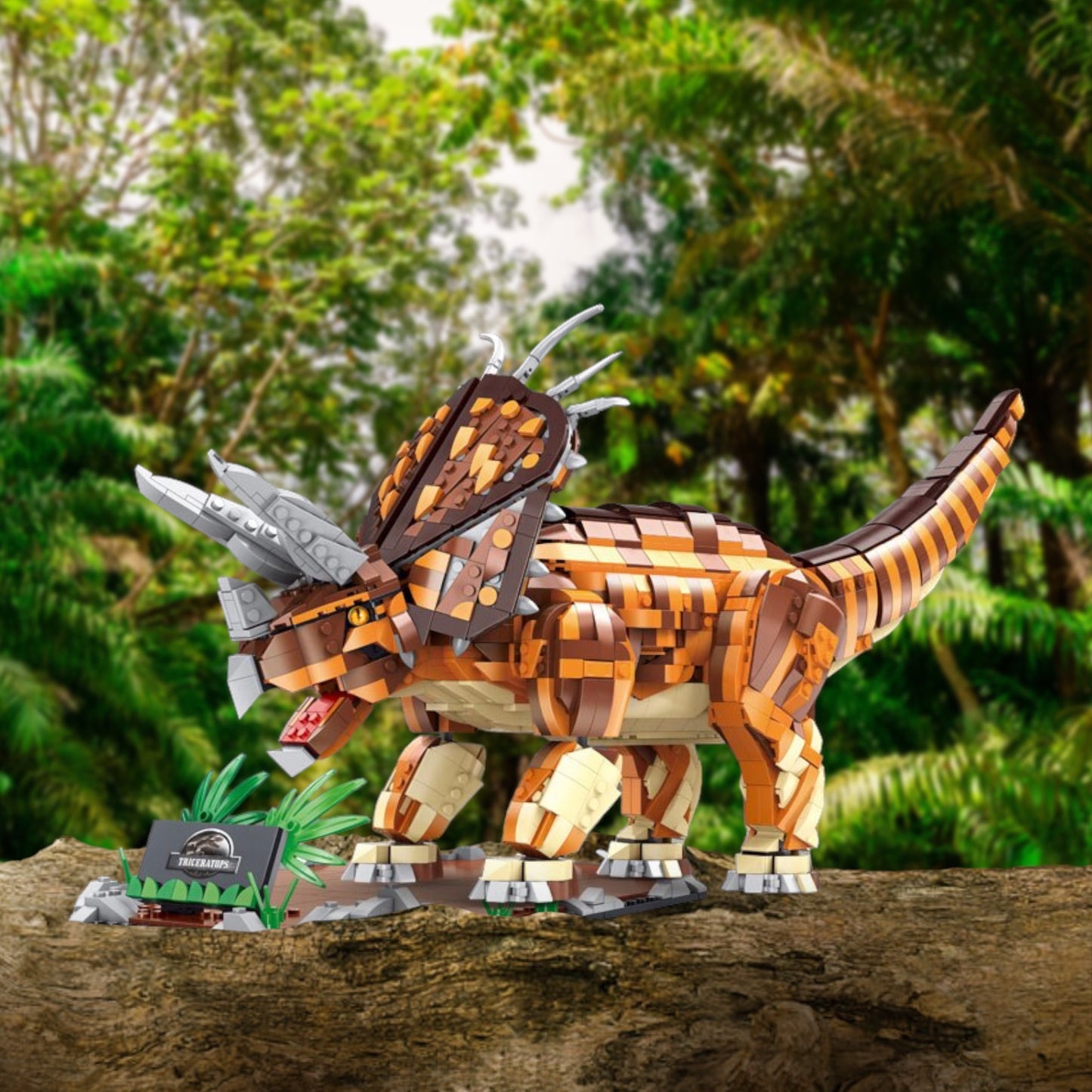 THE BEAST  - Triceratops 2119 pcs building block lego style model. (Gao misi T2013)