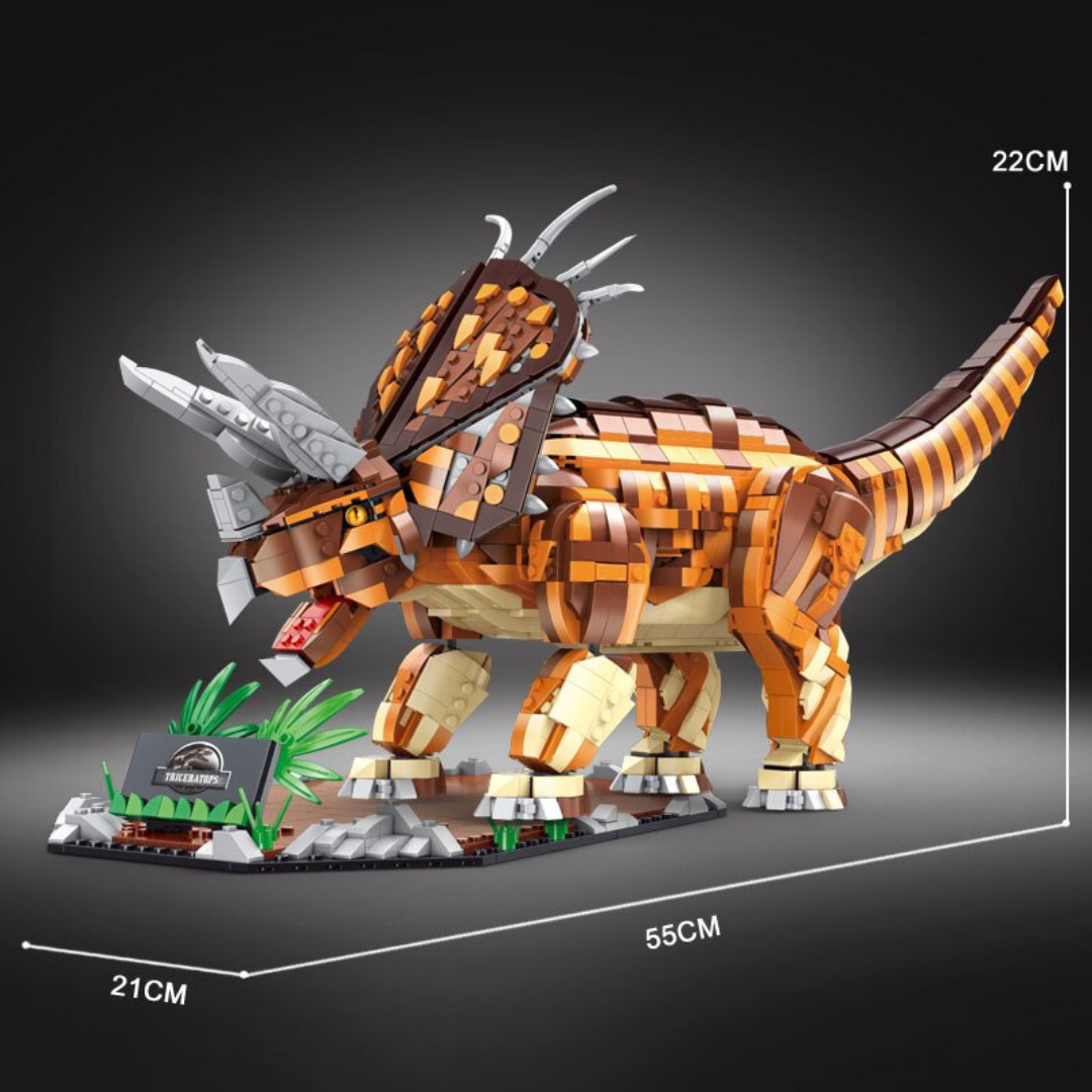 THE BEAST  - Triceratops 2119 pcs building block lego style model. (Gao misi T2013)