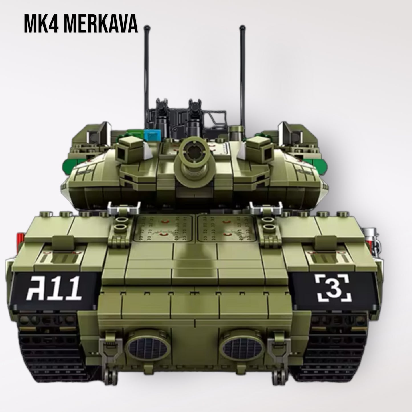 Panlos bricks MK4 Merkava Tank Building Blocks With Minifigs Toy Military Army 1730pcs