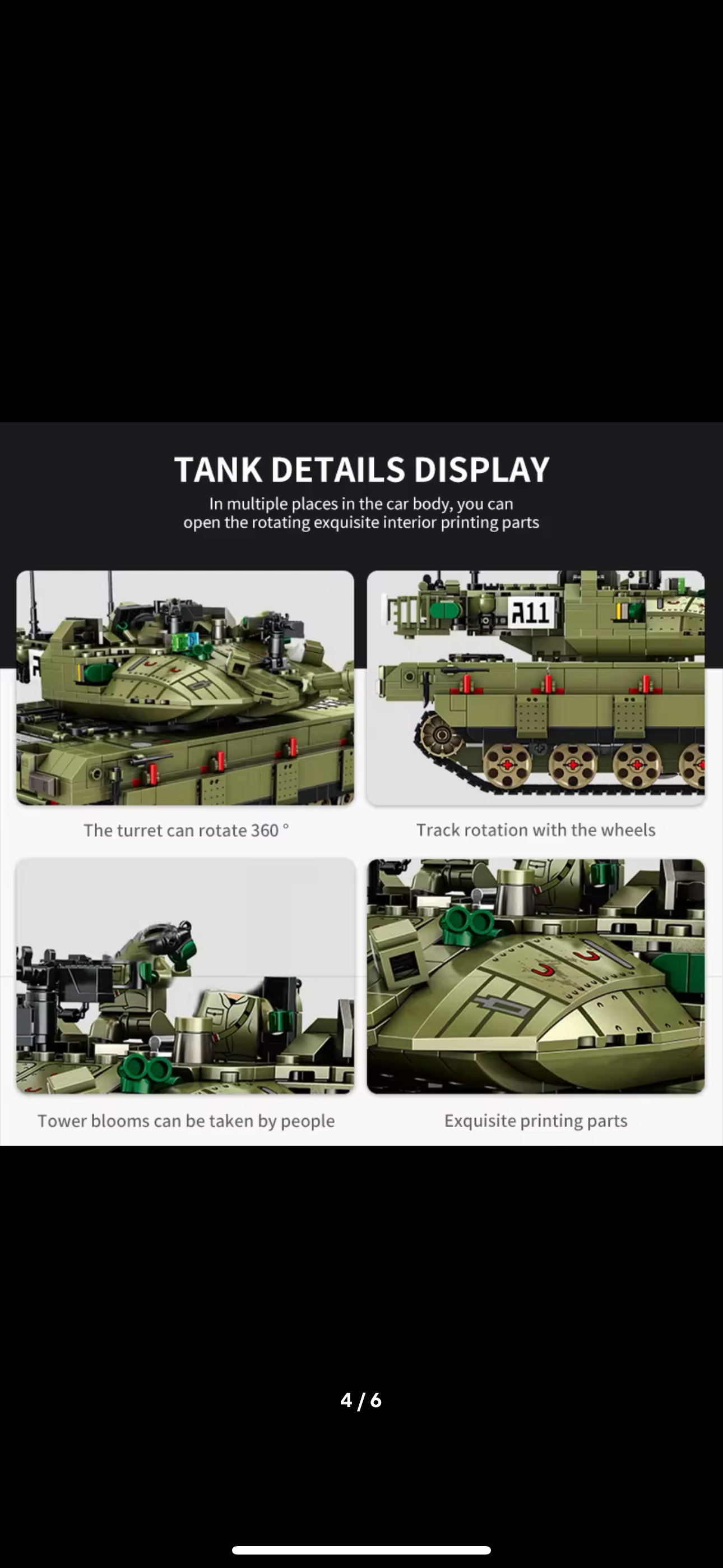 Panlos bricks MK4 Merkava Tank Building Blocks With Minifigs Toy Military Army 1730pcs