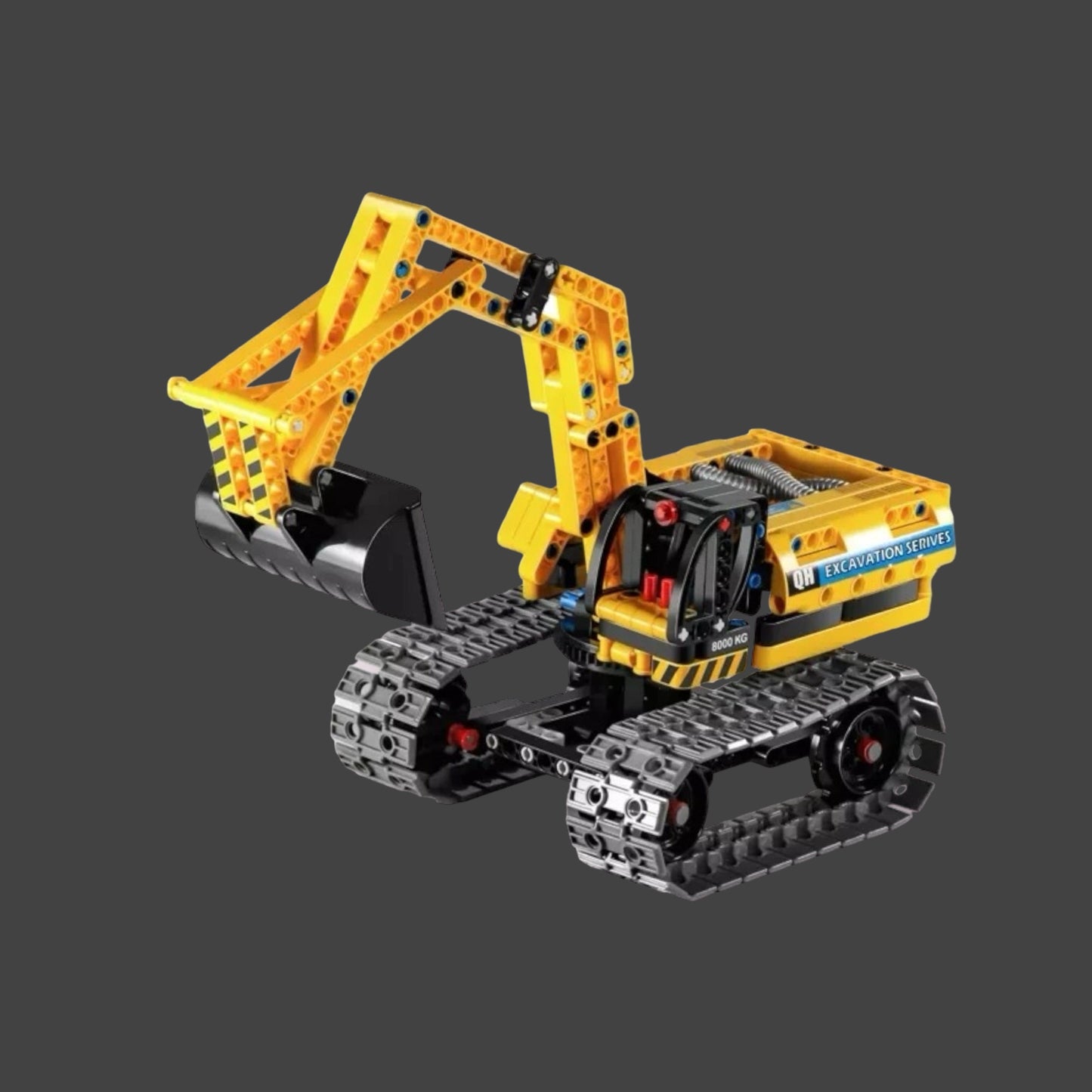 STEM Construction excavator + robot brick building blocks set - 410 pcs