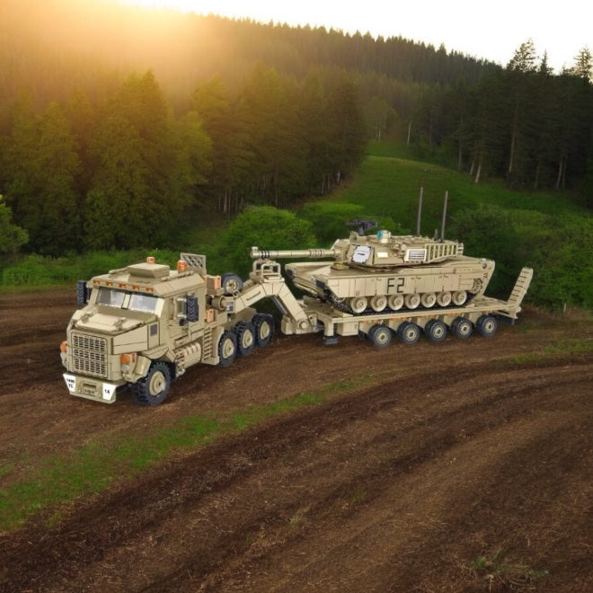 US Army Oshkosh Tank Transporter M1070 with M12 Abrams Tank