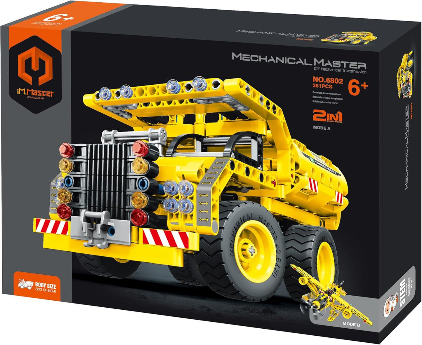 Construction Truck and Plane alternate brick building blocks - 361 pieces