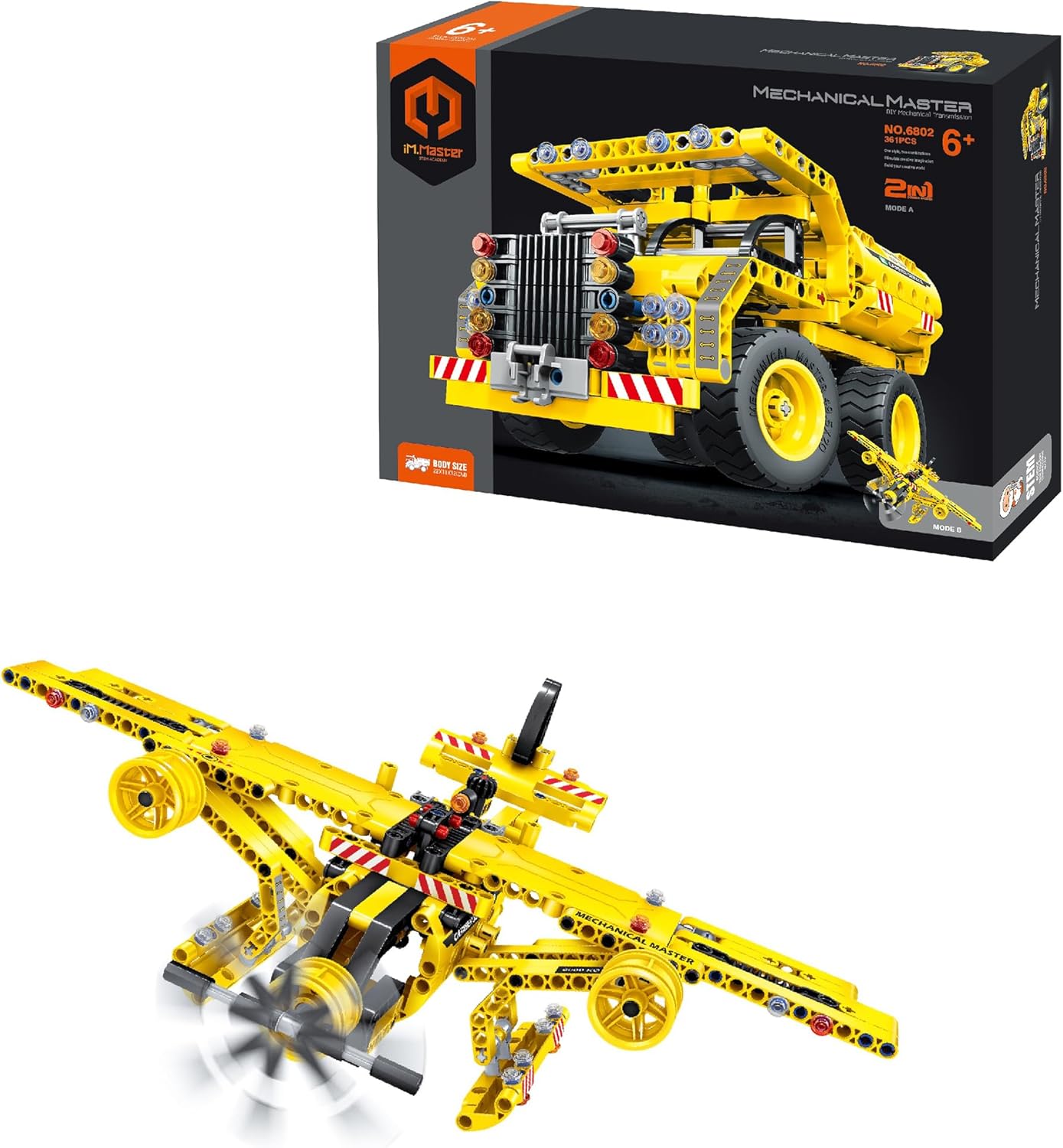 Construction Truck and Plane alternate brick building blocks - 361 pieces