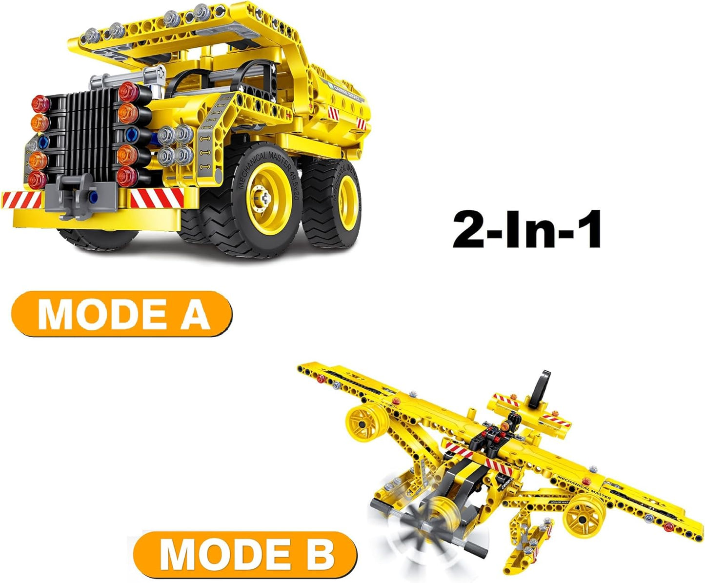 Construction Truck and Plane alternate brick building blocks - 361 pieces